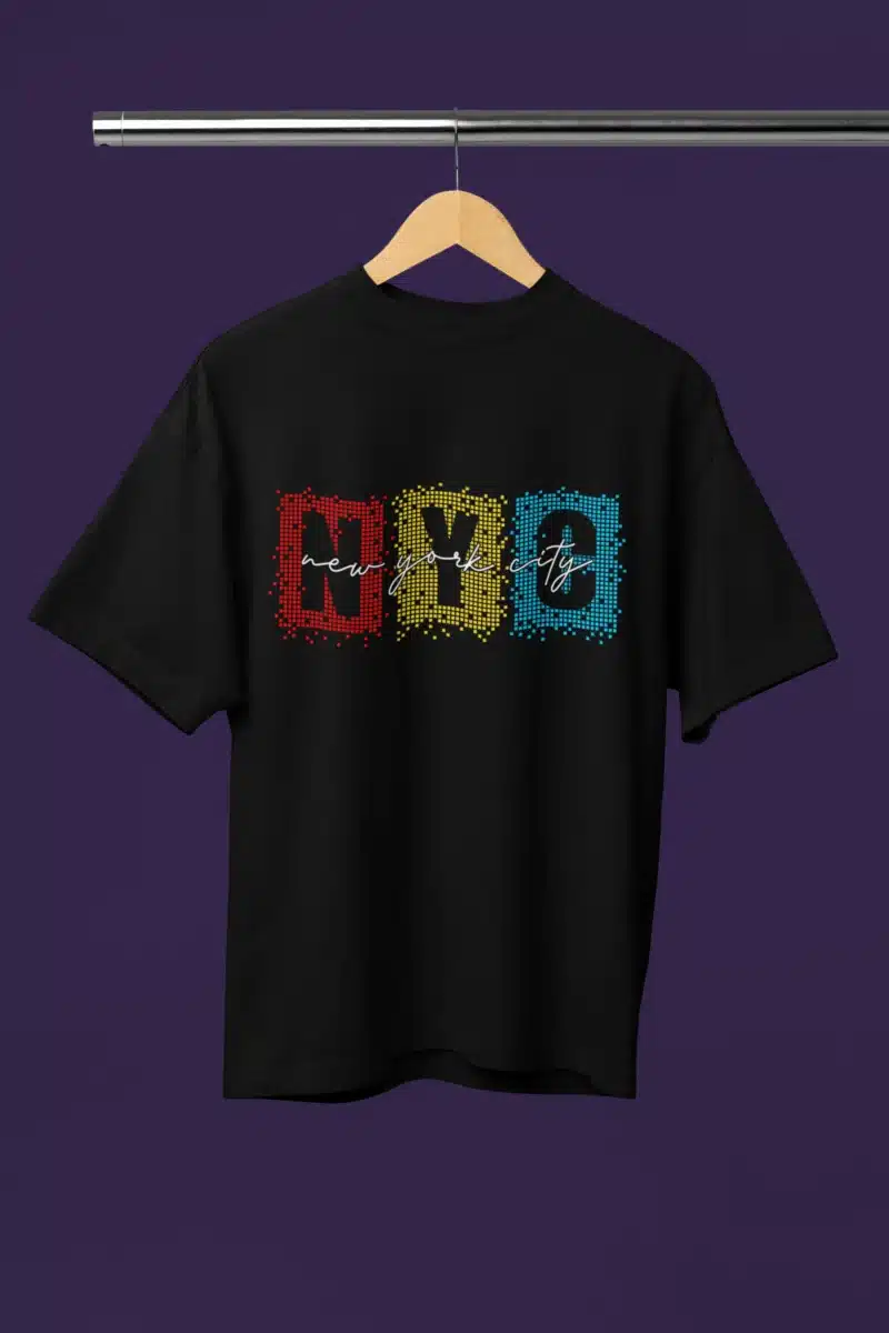Women's Black Oversized T-Shirt - NYC