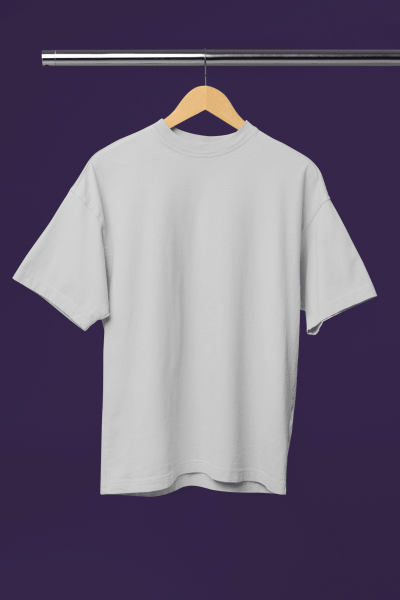 Women's Light Grey Oversized T-Shirt