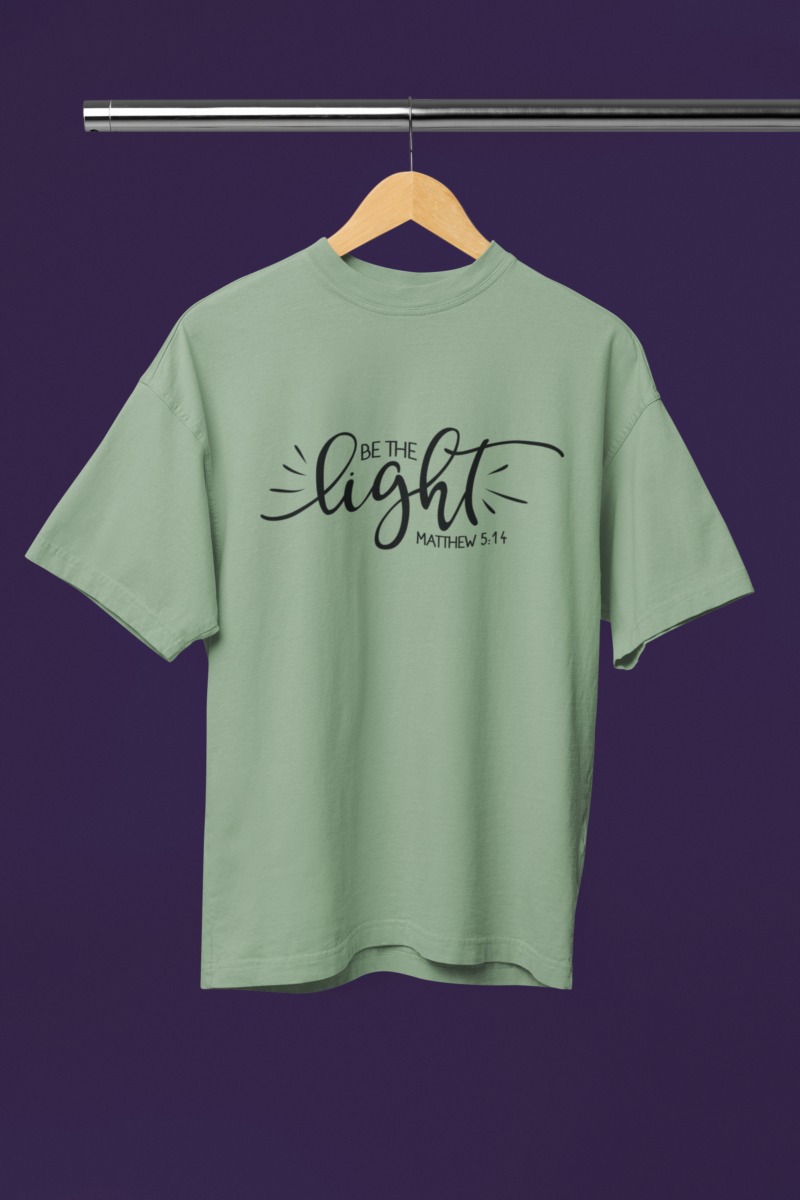Men's Mint Green Oversized T-Shirt - Be The Light