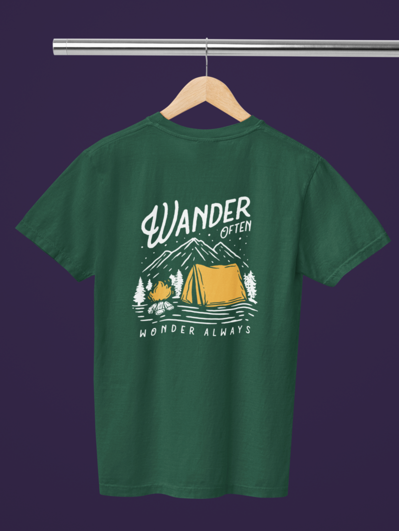 mockup of a comfort colors round neck tee placed on a hanger m52783 (2)