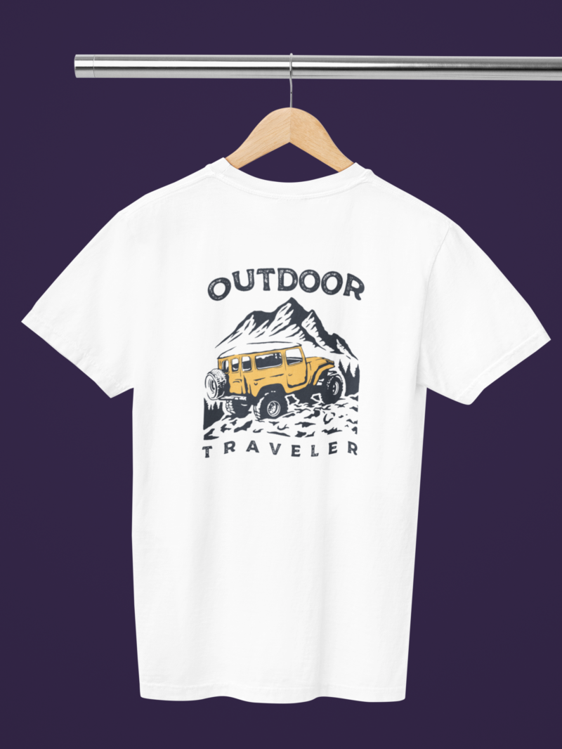 Men's White Classic T-Shirt - Outdoor Traveler