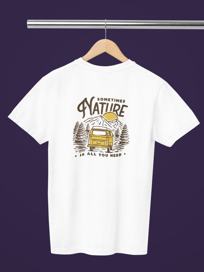 mockup of a comfort colors round neck tee placed on a hanger m52783 (3)