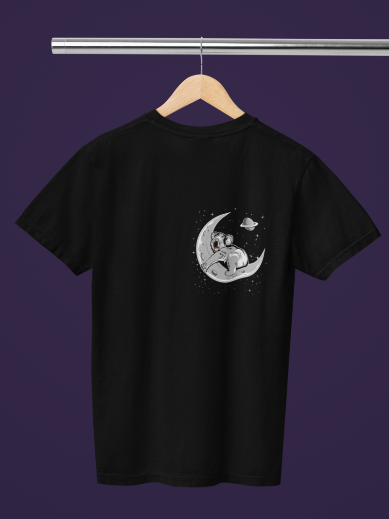Women's Black Classic T-Shirt - Sleeping Moonwalker