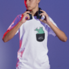 t shirt mockup of a serious gamer about to put on some headphones m28451 (4)