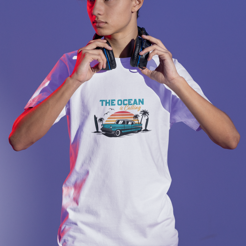 t shirt mockup of a serious gamer about to put on some headphones m28451 (7)