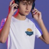 tee mockup featuring a teen gamer wearing headphones m28454 (1)