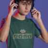 tee mockup featuring a teen gamer wearing headphones m28454