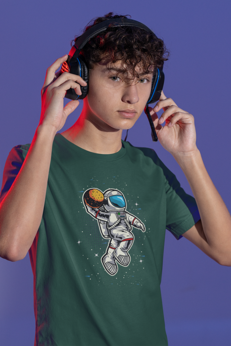 tee mockup featuring a teen gamer wearing headphones m28454 (3)
