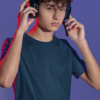 tee mockup featuring a teen gamer wearing headphones m28454 (4)